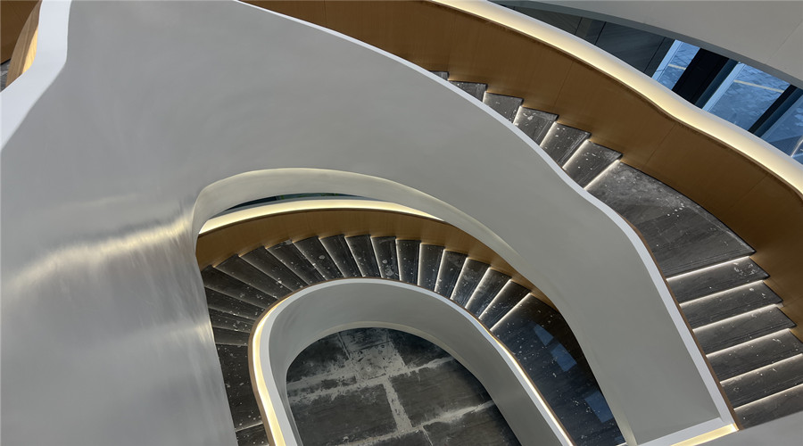 飾紀上品GRG旋轉(zhuǎn)樓梯打造惠東私人豪宅獨特專屬裝飾造型