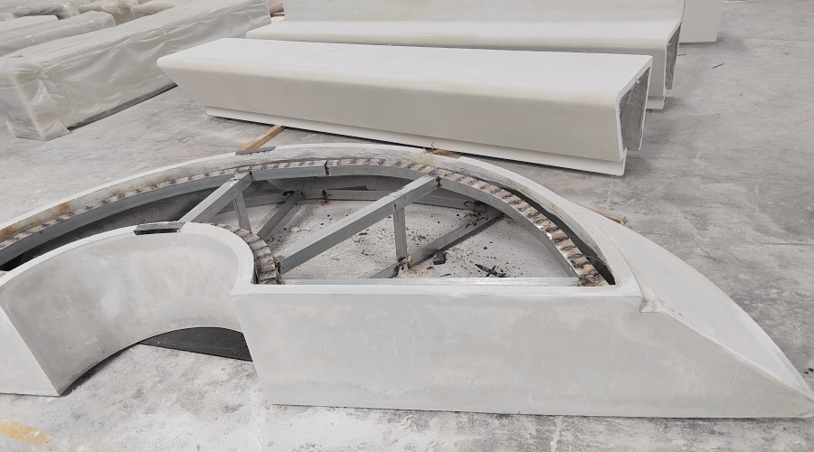 浙江實驗小學UHPC坐凳樹池產品