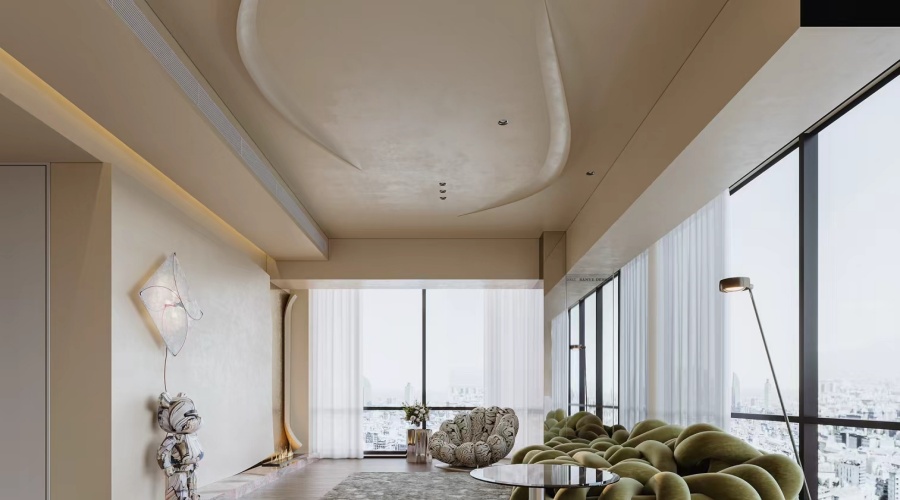 成都客廳GRG吊頂造型全案落地 成都客廳GRG吊頂造型全案落地